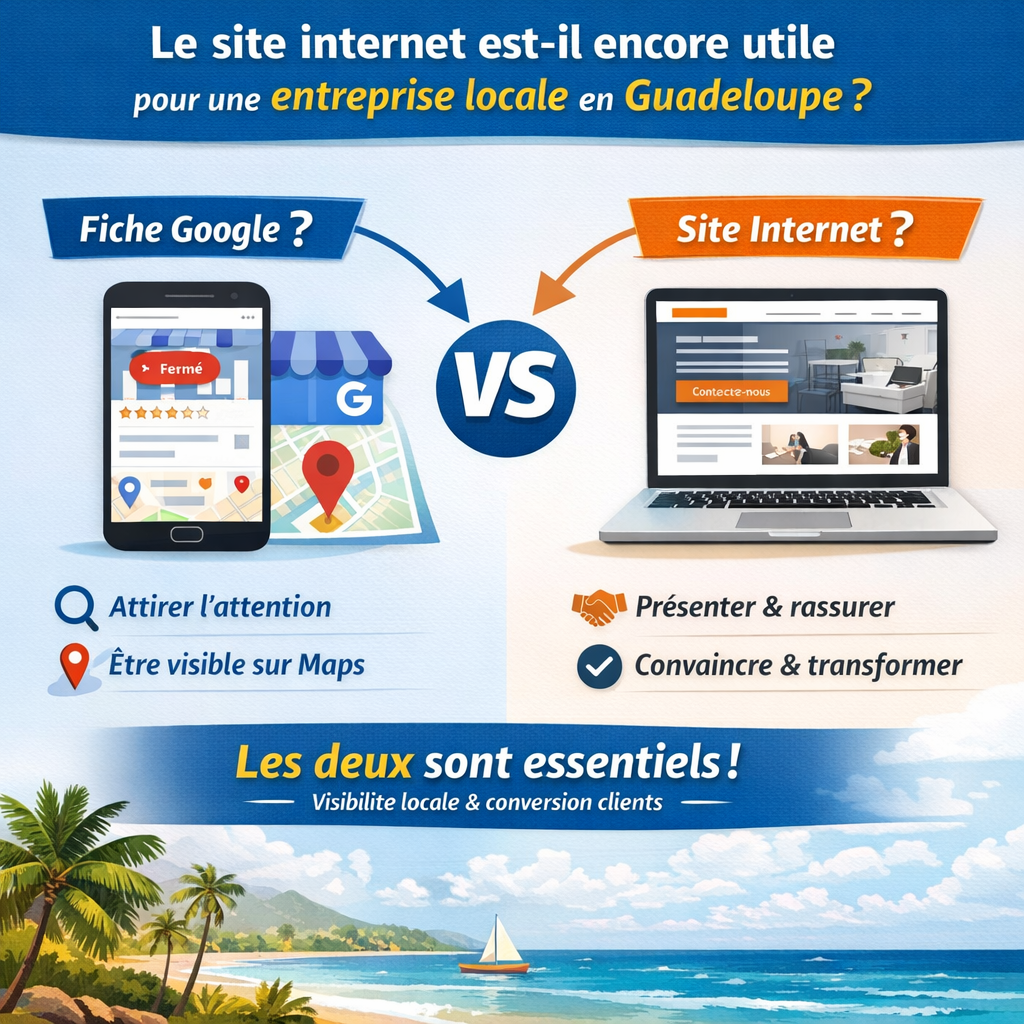 visuel illustrant site internet vs fiche google