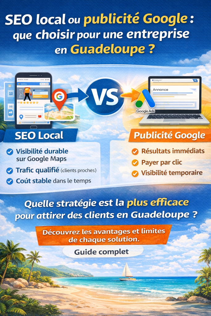 SEO local ou campagne Google Ads pour les entreprises en guadeloupe