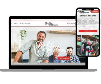 capture d'écran site les ils a maman restaurant Montpellier
